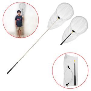 물고기 뜰채 (고급형 5단 스텐 잠자리채 대형 -화이트) 안테나 길이조절 곤충채집망