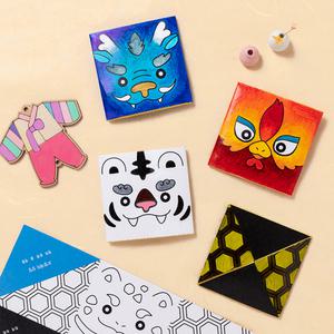 사방신 전통 종이 딱지 만들기 4종 세트 어린이 민속 추억 놀이