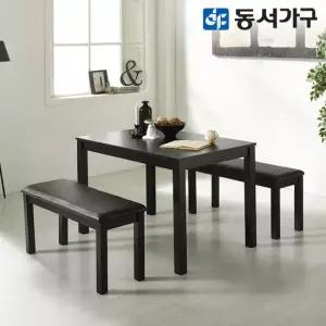 동서가구 WO모던 우드 원목 4인용 식탁 테이블 세트 벤치 2EA) DF639240