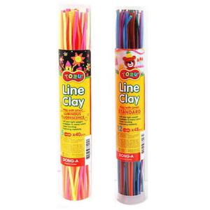 동아 토루 라인클레이 형광 5색 40개(본)칼라 지점토