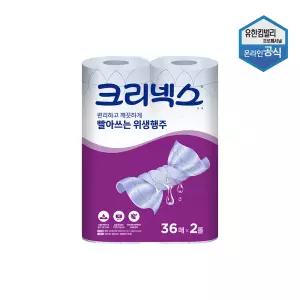 크리넥스 빨아쓰는 위생행주 36매 2롤 X 1팩 47402