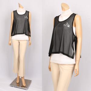 KBS1187멍키 베스트 66에서99사이즈 조끼 민소매 망사 미니 루즈핏 헐렁한