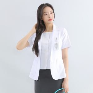 [샵피라] N0020_아이스/하이엔드원단 자켓형 의사가운 병원유니폼 실험복 영양사 한의원 치과