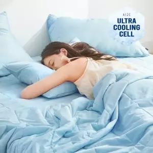 실크촉감 시원한 쿨링셀 아르틱 여름 냉감 차렵이불베개세트 3컬러 SS/Q