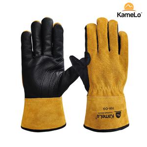 카멜로 찔림방지 708-CG 가죽 가시 원예 작업장갑