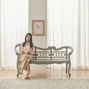 [무료배송] 빈티지 수입 엔틱 가구 보나끄 피어싱 그레이 벤치의자