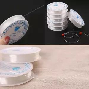 대량구매 비즈 공예 DIY 폴리 우레탄 탄성 투명 끈 1p x 10개 세트 팔찌 반지 마스크 스트랩 와이어 낚시줄