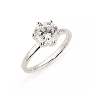 18k 클라라 모이사나이트 2캐럿 6프롱 반지