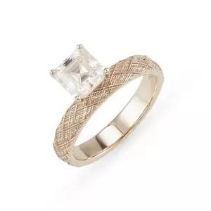 18k 모이사나이트 1캐럿 어셔컷 반지