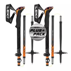 레키 플러스팩 세르파 FX 카본 스트롱 5단 접이식 등산스틱 1세트 초경량 노르딕워킹
