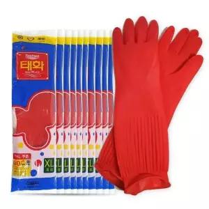 태화 고무장갑 특대 XL 빨강 x 10개