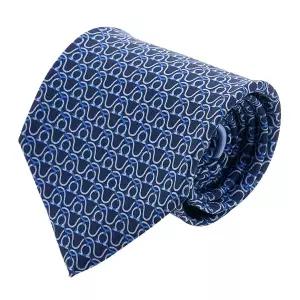 [롯데백화점]페라가모 남성 간치니 프린트 실크 타이 35 0814 MARINE 0757976
