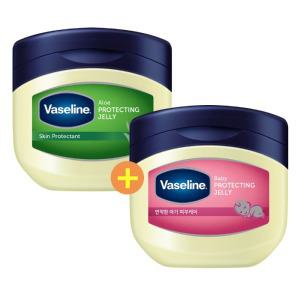 (2개) 바세린 프로텍팅 젤리 베이비 100ml+알로에 100ml