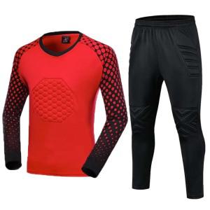 콜키퍼바지 남자 축구 골키퍼 유니폼 보호 스폰지 긴팔 훈련 저지 상의 바지