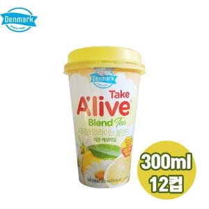 덴마크 테이크얼라이브 블렌드 300ml 레몬 캐모마일, 12개/유산균음료/비타민700mg