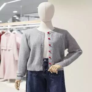 SOUP 숲 하트버튼 배색 가디건 (SACGD8E)