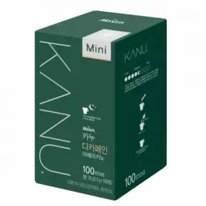 맥심 카누 미니 디카페인 아메리카노 100T/커피/믹스/스틱/일회용/스틱형/사무실/가정용/휴대용/업소용