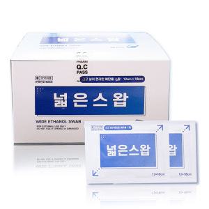 넓은스왑 30매 대형 알콜스왑 소독티슈 개별포장