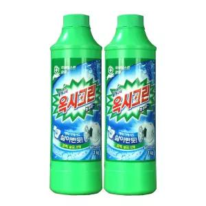 옥시크린 표백제 세탁세제 1kg 용기 2개 세탁보조제