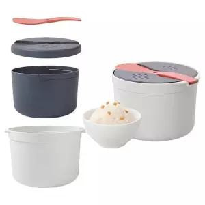 전자레인지 저당 밥솥+찜기 3종 세트 라면 만두 계란찜 쿠킹팟 전자렌지용 용기 R385