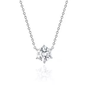 [엘벨라]14K 랩다이아몬드 1캐럿 6프롱 목걸이(LN3008)