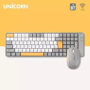 유니콘 BK-1000SB 듀얼 무선 블루투스 키보드 마우스세트 충전식 2.4G+BT겸용