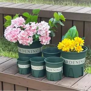 가드닝 슬릿형 화분 18호  받침포함).플라스틱 인테리어 원형 미니 대형 예쁜 큰.