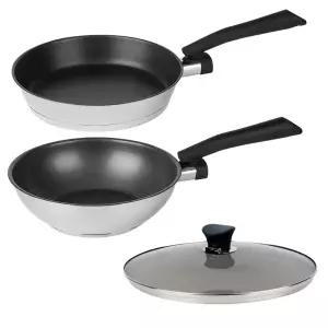 알텐바흐 디펜더스 통5중 스테인레스 후라이팬 24팬+24웍+24커버 3종세트 (모든열원용-인덕션 가스레인지)