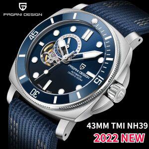 남자 여성 손목 시계 파가니 디자인 브랜드 스포츠 남성 기계식 패션 사파이어 200M 방수 자동 타임코드 신