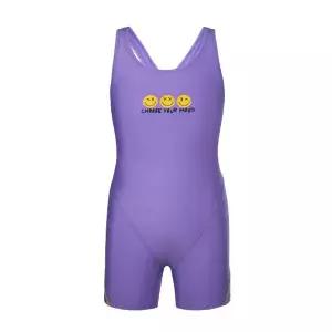 [레노마수영복](하남점)* 폴리백  무상증정* 여아 스마일 3부 반신수영복 퍼플 RN-GS2D861-PP