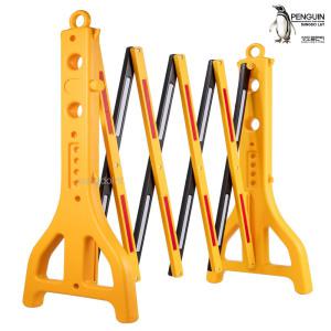 DELUXE 텔레스코픽 바리케이드 2.5m (노랑) 재질/PE 접이식 차단 펜스 진입금지 차단게이트