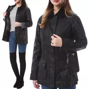 [바버] 비드넬 코듀로이카라 여성 왁스 야상자켓/LWX0667 BK11