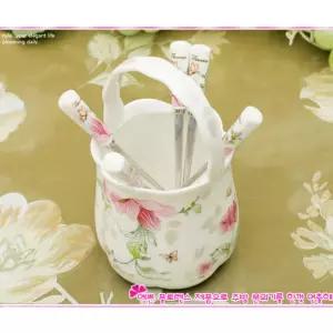 국산 현우 플로렌스 프릴 수반세트 11P쇼트/티스푼/티포크/수저통/스푼통/선물/혼수/명품/키친툴/씨엔큐