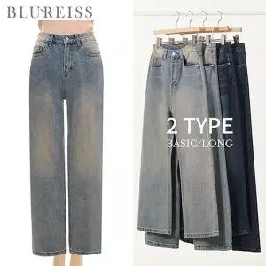 [신세계라이브쇼핑][블루레이스] [기장선택]워싱데님와이드팬츠_B3F1PT7011