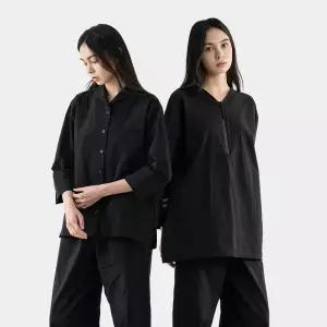 무브인 조리복 셔츠 티셔츠 팬츠(블랙) 쿨메쉬 쉐프 조리복 제과제빵 유니폼 칠부