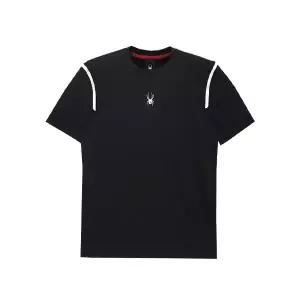 [스파이더]SPYDER 남성  메쉬 자카드 웰딩 반팔 티셔츠 FM1SOJMCNRS311M-BLK