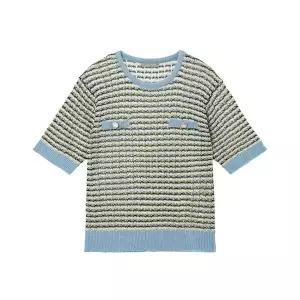 [하프클럽/아날도바시니](아날도바시니) 트위드 배색 포켓 니트(AX06KP25M)