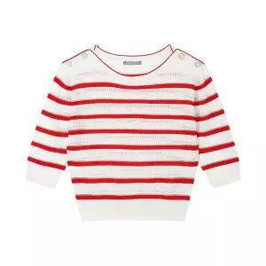 [하프클럽/아날도바시니](아날도바시니) 골드펄 스트라이프 니트(AX07KP26M)