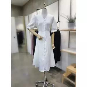 [NS홈쇼핑]ABFZ[2컬러]V넥 버튼 끈리본 플레어 원피스(ABZ2HO03)[35151638]