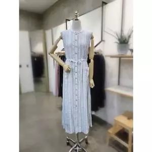 [NS홈쇼핑]ABFZ2컬러] 넥라운드 스트라이프 민소매 원피스(ABZ2QO04)[35151644]