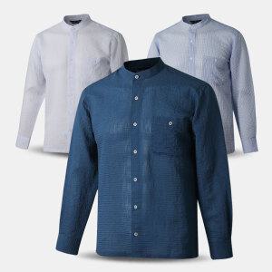 남성 여름 지지미 긴팔 차이나 남방 셔츠 YDS04 중년