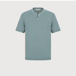 트레몰로 HC09 헨리넥 반팔 니트 (주)세정 인디안 남성 25SS 여름 에메랄드 슬림핏 BS