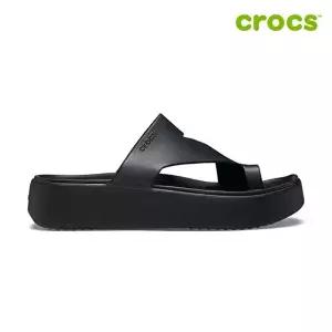 [크록스][크록스 정품] 겟어웨이 플랫폼 토우 루프 여성샌들 210834-001