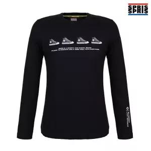 스프리스 남여공용 기본 스니커즈 로고 티 블랙