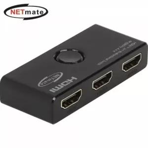 NETmate NM-PTS13B 4K 60Hz HDMI 2채널 수동 선택기/TV분배/기/HDMI확장/USB선택기/USB공유기/HDMI셀렉터