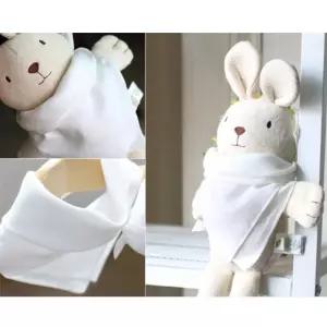 국내산 엠보 가제 손수건 10장 무형광 대나무 밤부 순면 무지 신생아 아기 유아 국산 국내생산 면손수건