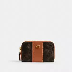 [코치][공식] 스몰 집 어라운드 카드케이스 위드 호스 앤 캐리지 프린트 CAN55 B4AWV