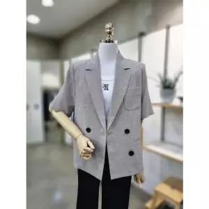 [NS홈쇼핑]ABFZ[2컬러]기본카라 더블버튼 반소매 자켓(ABZ2HJ06)[35194527]