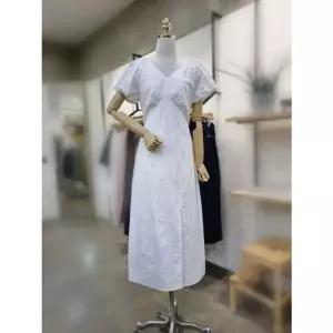 [NS홈쇼핑]ABFZ V넥 자수 뒤트임 면 원피스(ABZ2QO02)[35203446]