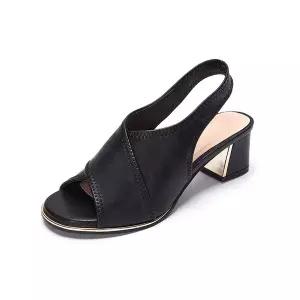 [하프클럽/무크]엠.무크 글로리아 스판 릴렉스 샌들 블랙 516323502UA